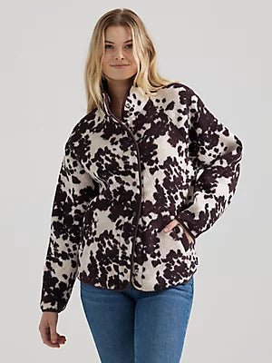 Outerwear Women’s Wrangler Retro Sherpa Cow Print 112356667