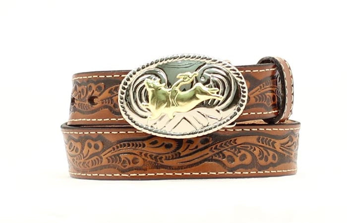 Belt Boys Nocona Bullrider Floral Brown N4410402