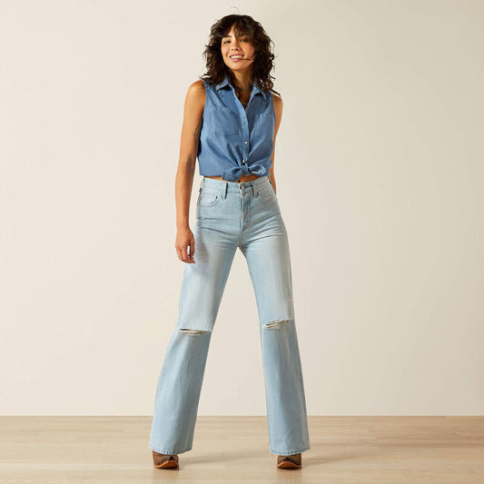 Shirts Women’s Ariat Billie Jean Sleeveless Chambray Top 1005884