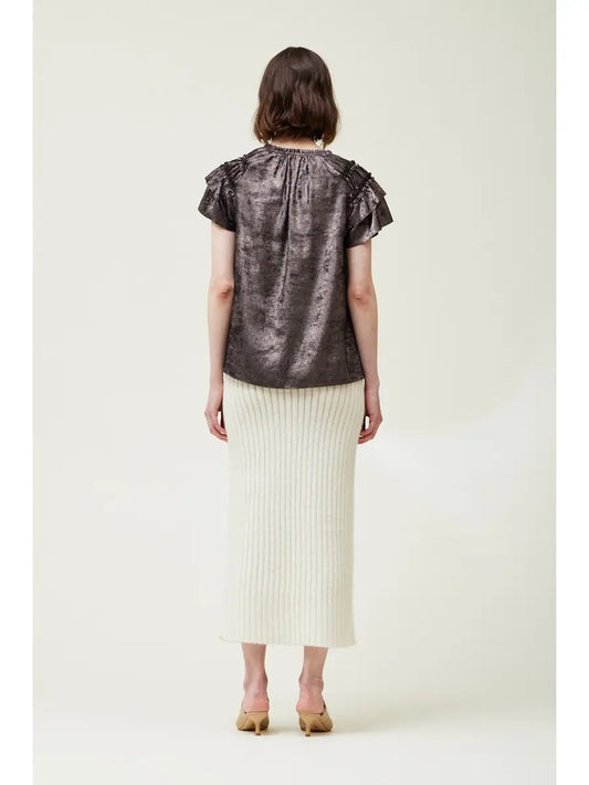 Shirts Women’s Ruffle Sleeveless Top 41581GS