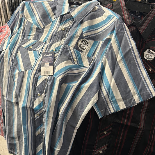 Shirts Men’s Wrangler Assorted Striped Short Sleeve 76951PP or 76201AA