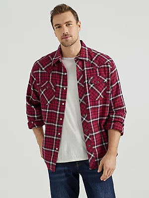 Shirts Men’s Wrangler Retro Red Plaid Flannel 112355383