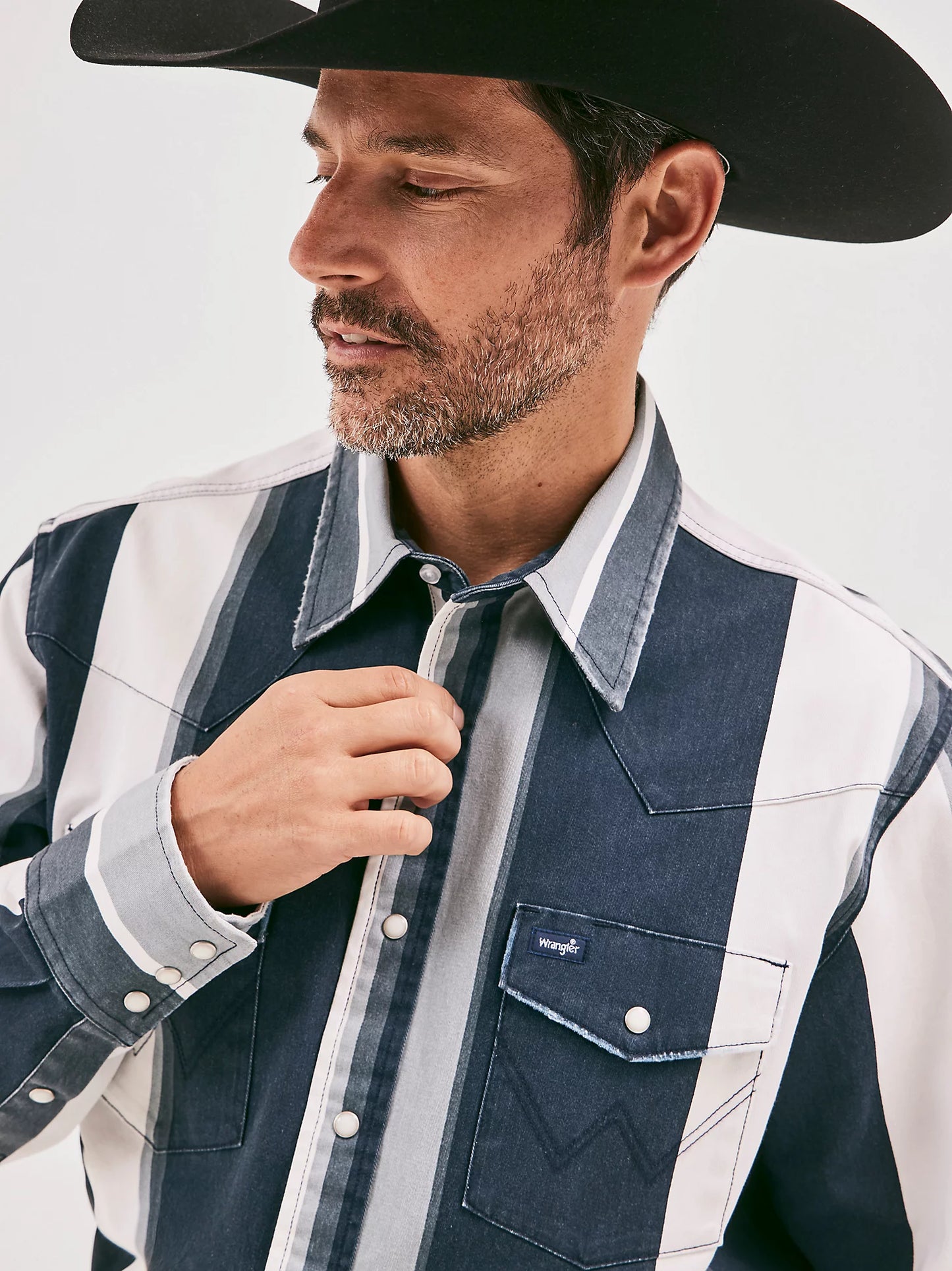 Shirts Mens Wrangler BRUSHPOPPER Blue Multi 112358325