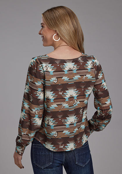 Shirts Women’s Roper Blouse Aztec Print 03-050-0590-6109
