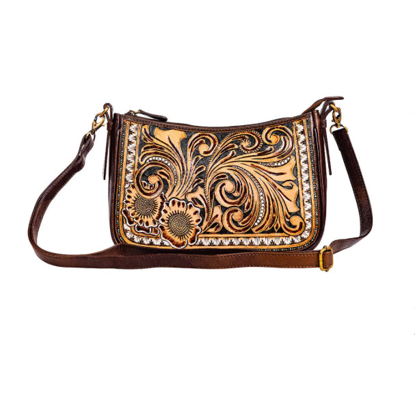 Purses Myra Bag Whitley Way Hand-Tooled Bag S-9298