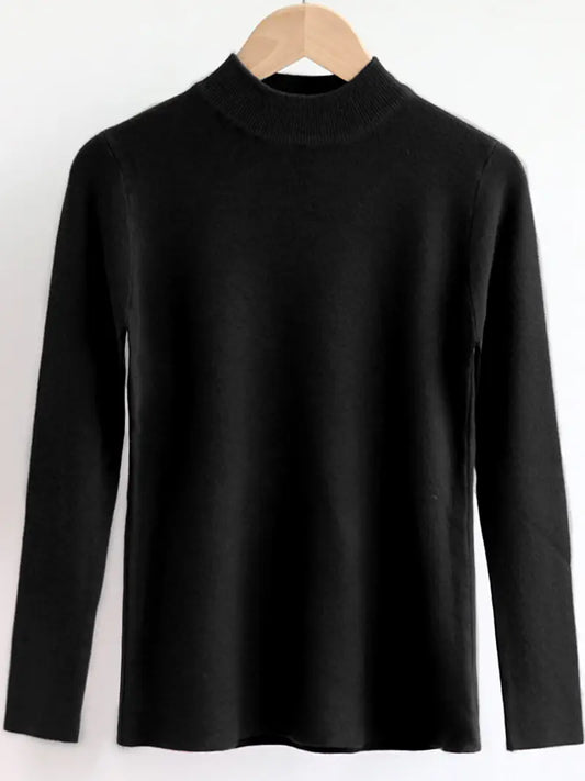 Outerwear Women’s Simple Crew Neck Pullover Sweater CWOSWL0538