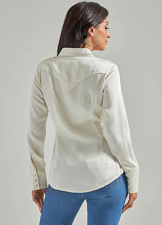 Shirt Women’s Wrangler Western Retro Snap Satin 112342521
