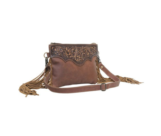 Purses Myra Bag Mocha Dash Hand-Tooled Bag S-5749
