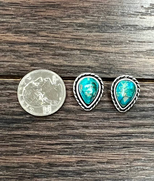 725114, 13mm Drop Gemstone Stud Earrings