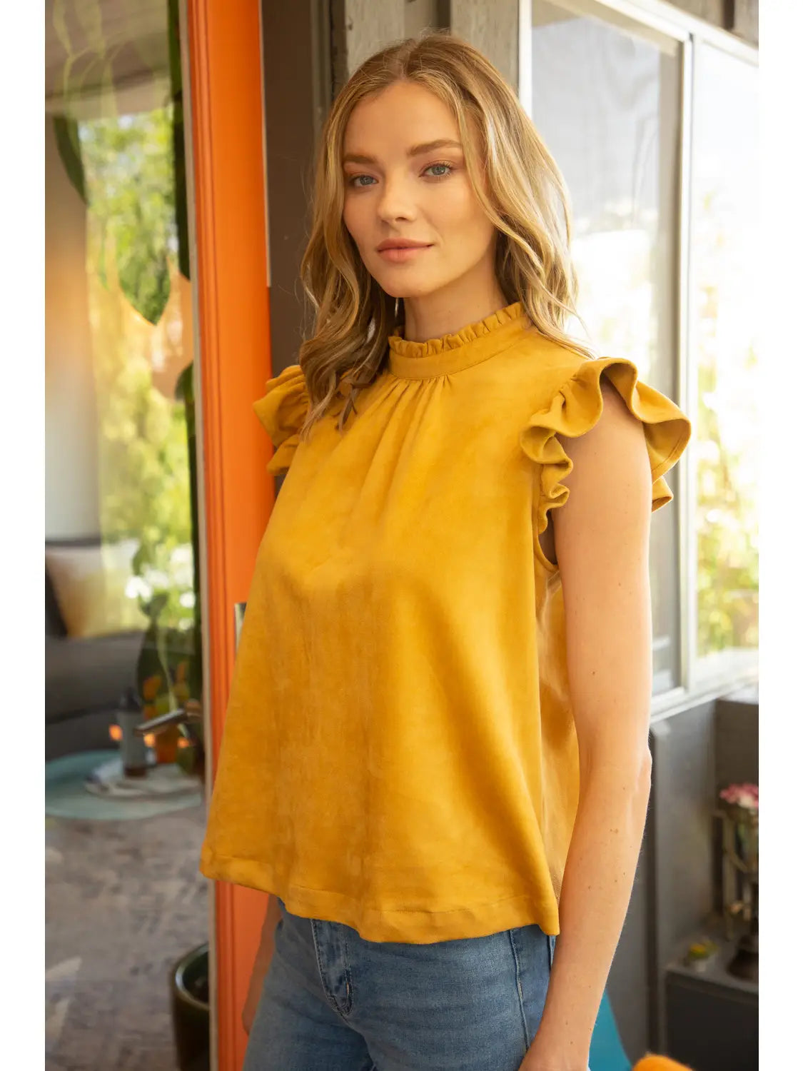 Shirt Women’s Ruffle Sleeve Tie Back 31652-26