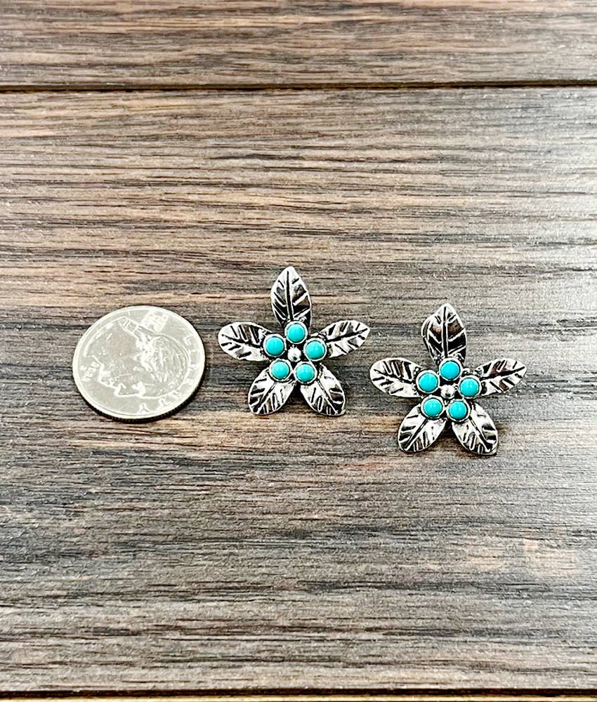 Floral Turquoise Earrings 726402