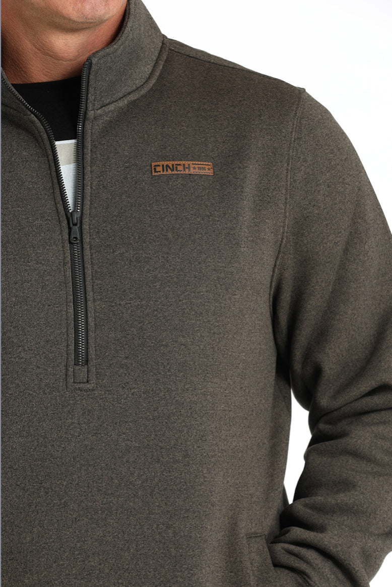 Outerwear Men’s Cinch Half Zip Brown Pullover MWK1913002