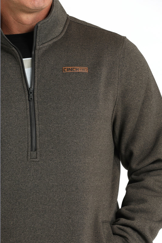 Outerwear Men’s Cinch Half Zip Brown Pullover MWK1913002