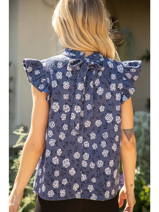 Shirts Women’s Short Sleeve Ruffle Knit 32112-8