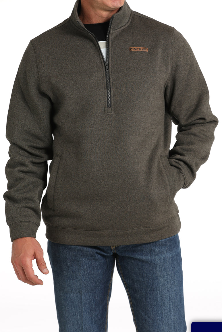 Outerwear Men’s Cinch Half Zip Brown Pullover MWK1913002