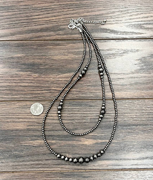 739389, Handmade 26" Polish Navajo Bead Necklace