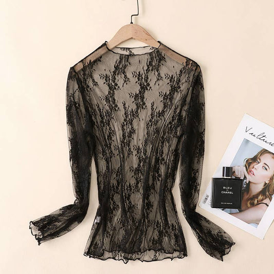TO1034 Lace Mesh Top