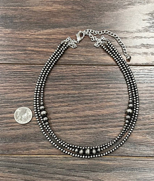 738233, Handmade 17" Polish Navajo Bead Necklace