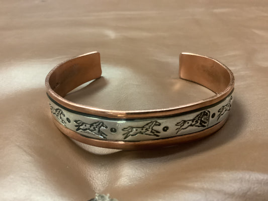 Jewelry Copper Bracelet Horse Pattern Coper Cuffs