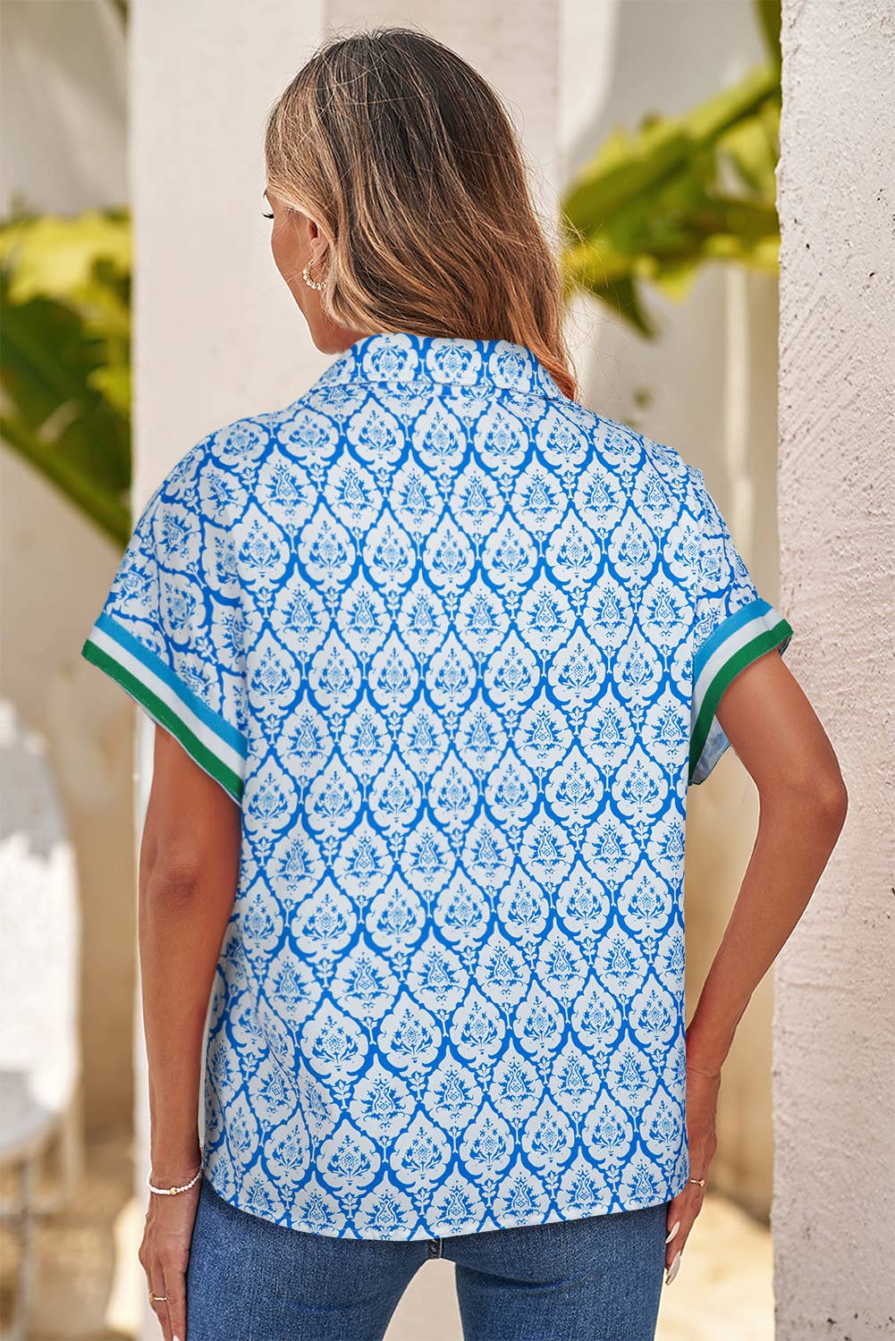 Shirts Women’s LDC Colorblock Regular Shift Short Sleeve Blouse 1020 420