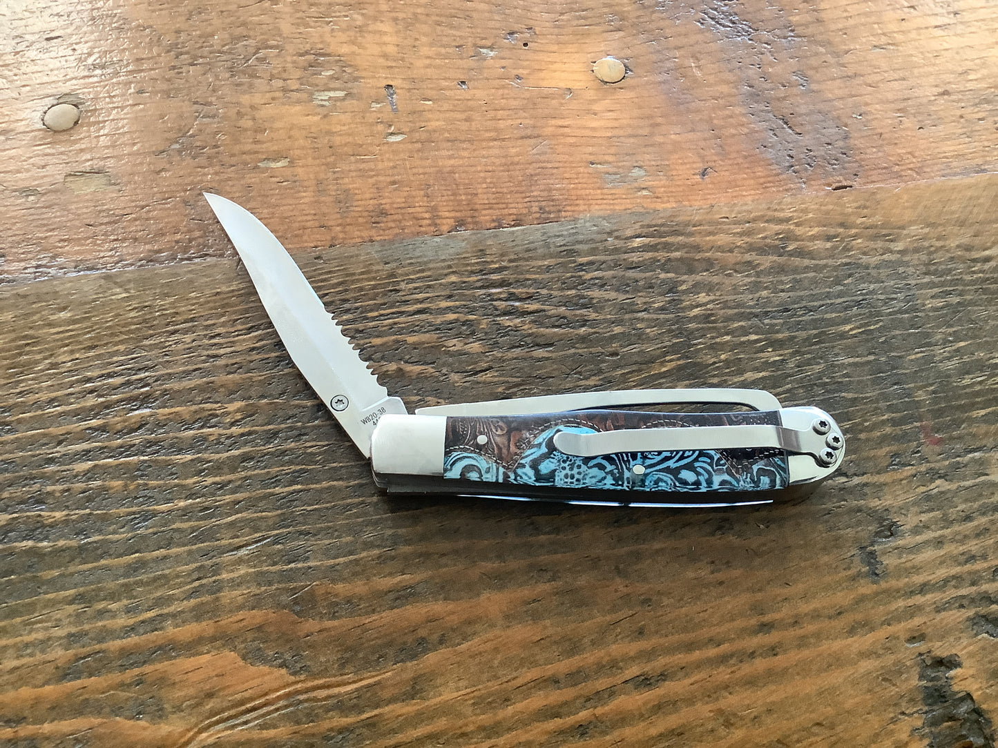 Accessories Knifes Hoof Pick With Clip Tooled Counrty WB20-38