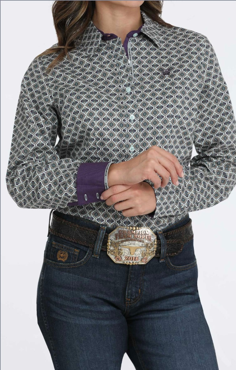 Shirts Women’s Cinch Stretch Long Sleeve Print MSW9165075