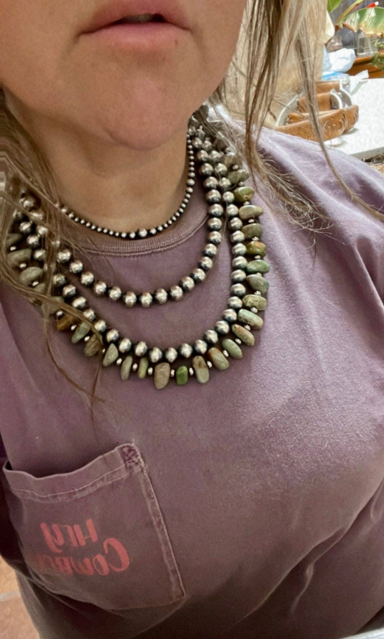 18-20 inch 10 mm Sterling Silver Pearls Necklace NEC-NAV-156-10M