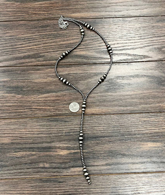 739367, Handmade 31" Clustered Navajo Bead Tassel Necklace’’’