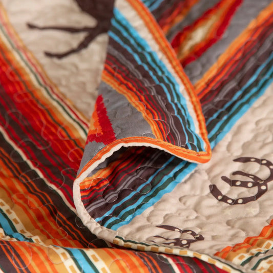 Bedding Blankets Pillows Stripe Quilt Set Queen JW289