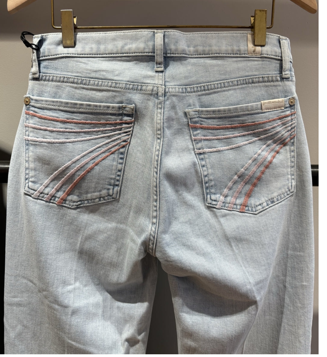 Jeans Women’s Seven’s For All Mankind DOJO Tailorless Exchange Only on 7’s 7U45SR51 YKM Malibu Sky Pink