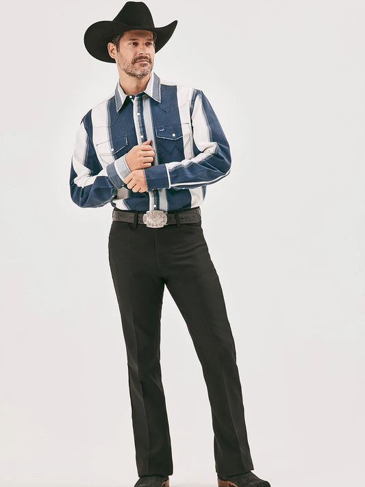 Shirts Mens Wrangler BRUSHPOPPER Blue Multi 112358325