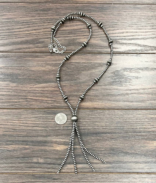739368, Handmade 30" Navajo Bead Y-Necklace