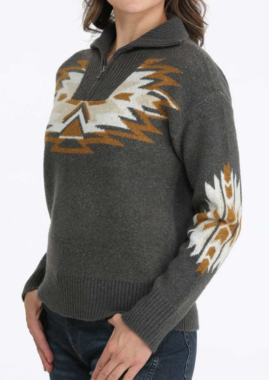 Women’s 1/4 Zip Pullover Sweater MAK9916001 Outerwear