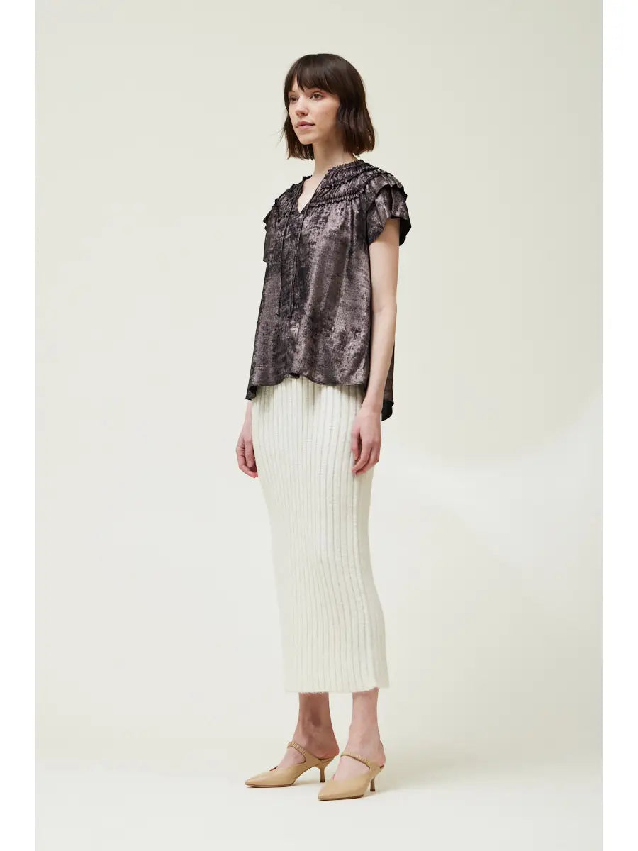 Shirts Women’s Ruffle Sleeveless Top 41581GS