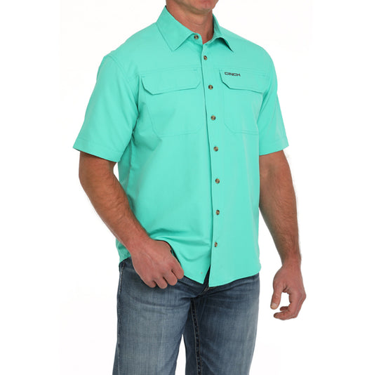 Shirts Men’s Cinch Solid ARENA FLEX Turquoise MTW1723001