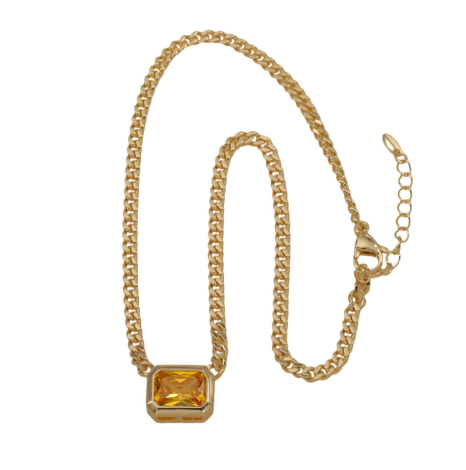 GOLD CHAIN NK W/CHAMP RECT STONE
Jewelry JN3153-GCH