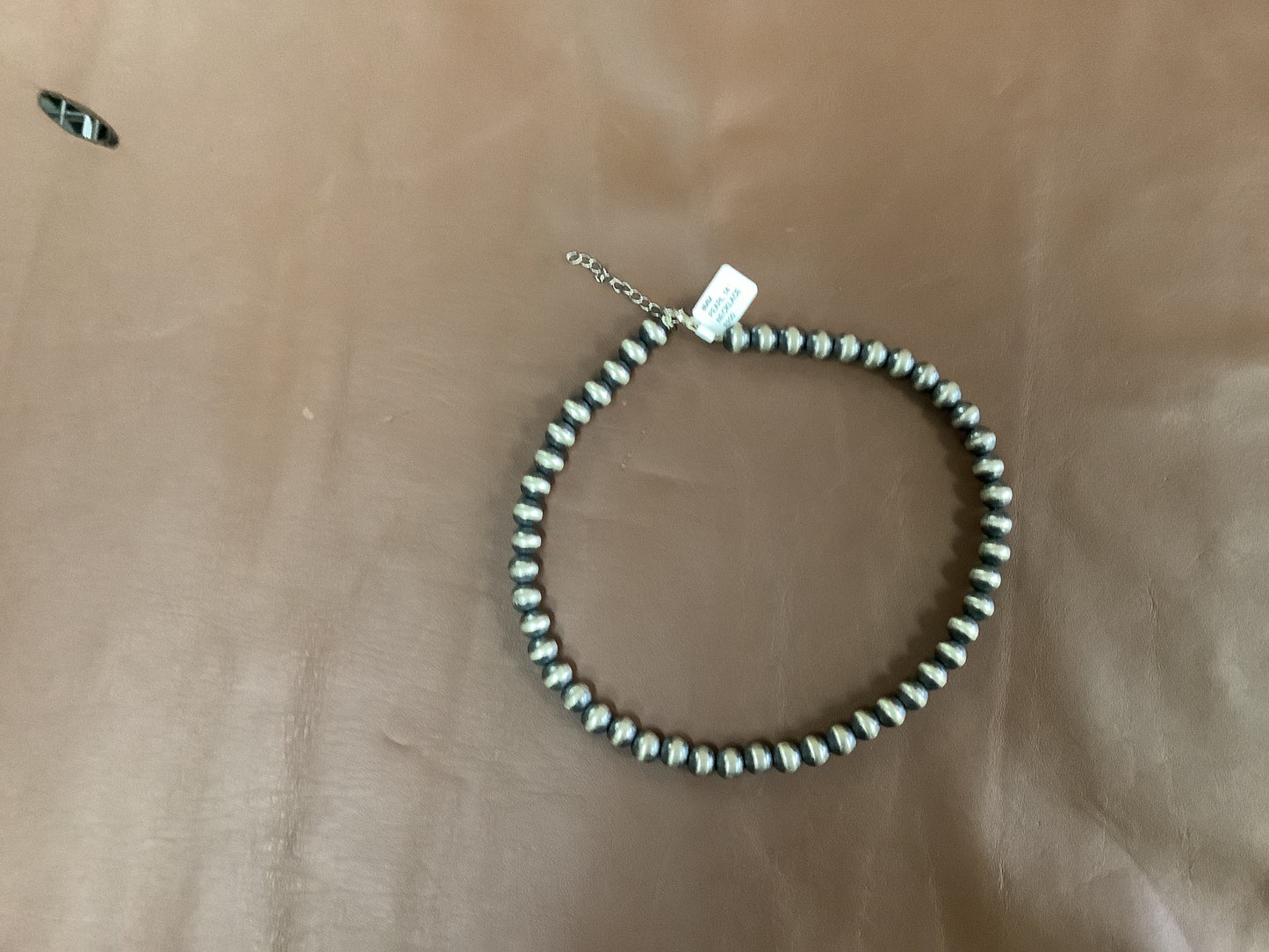 Jewelry Necklace Silver Pearl 14’’ 8MM