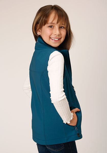 Outerwear Girls Roper Hi Tech Teal Vest 03-298-0781-0618