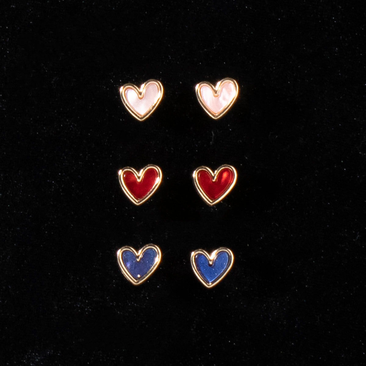 Jewelry Earrings Blazin Roxx Set of 3 Heart Earrings 3054797