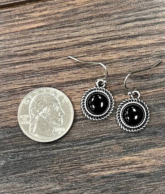 726524, 9mm Round Stone Earrings 736524
