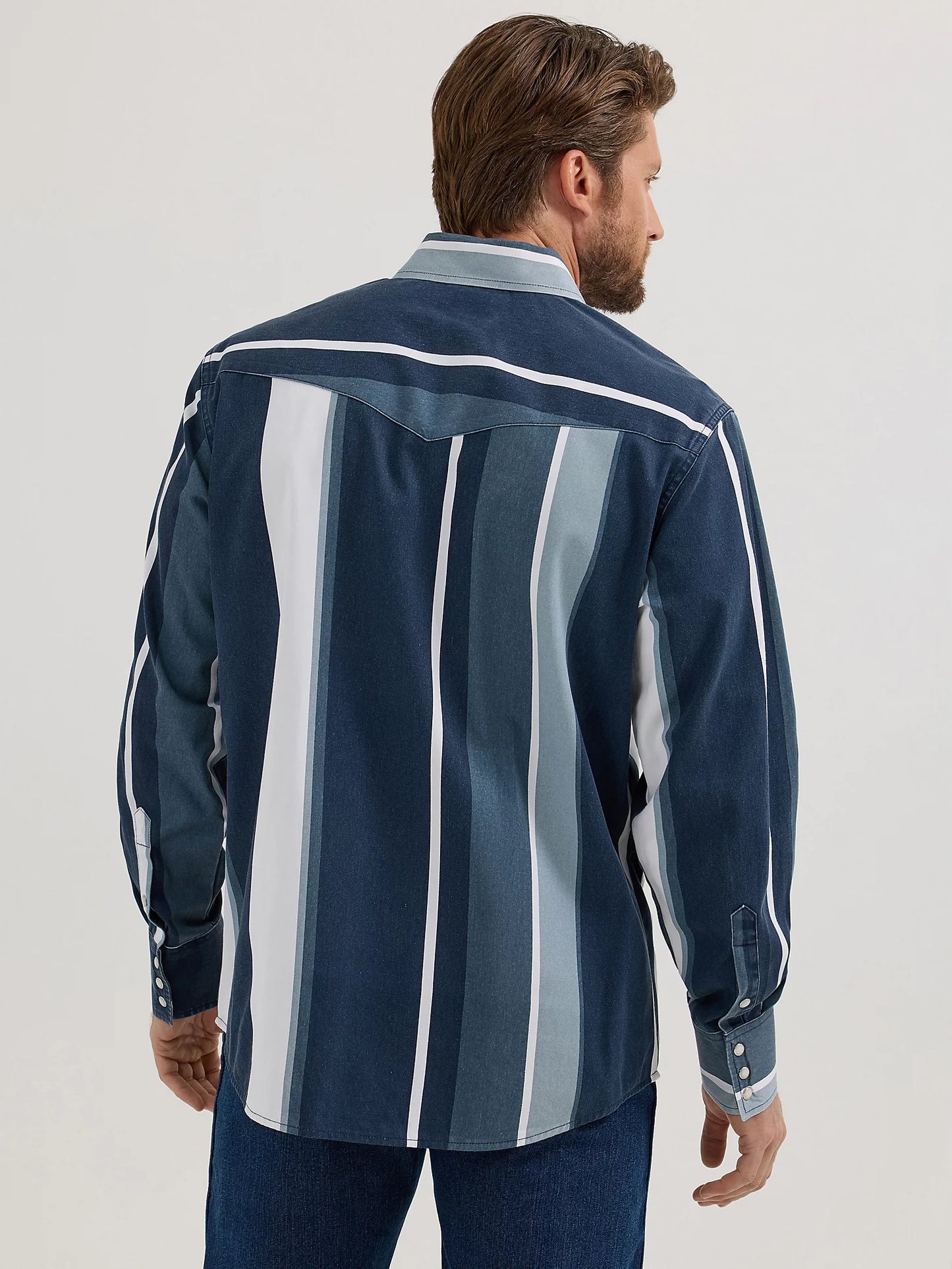 Shirts Mens Wrangler BRUSHPOPPER Blue Multi 112358325