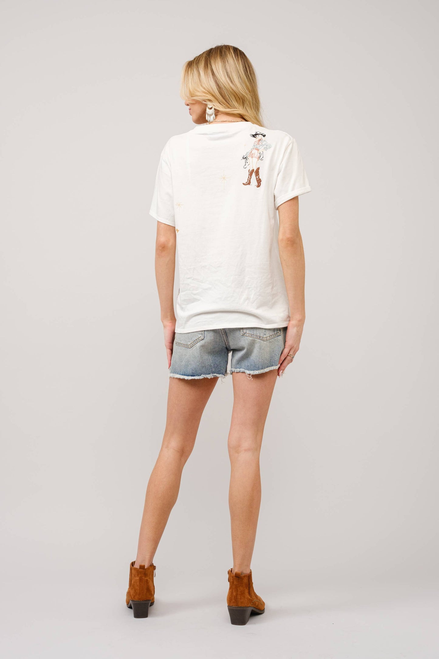 Shirts Women’s Western Motif Embroidered Graphic T Shirt 23228T