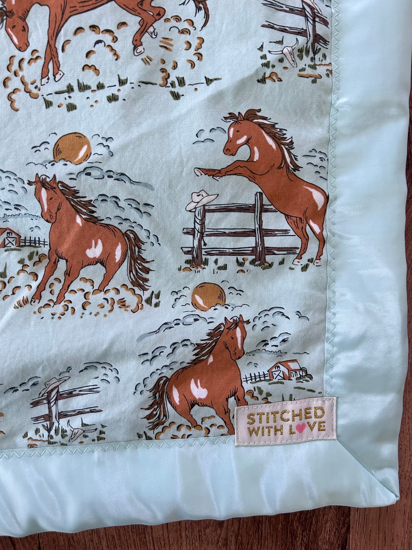 Accessories Baby Blanket Bull By The Horns Plush Minky.