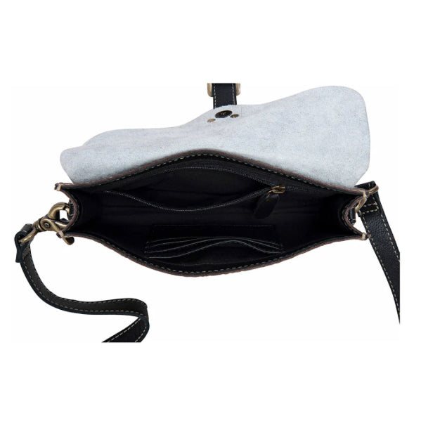 Purses Myra Bag Blazing Bull Trail Leather & Hairon Bag S-8706