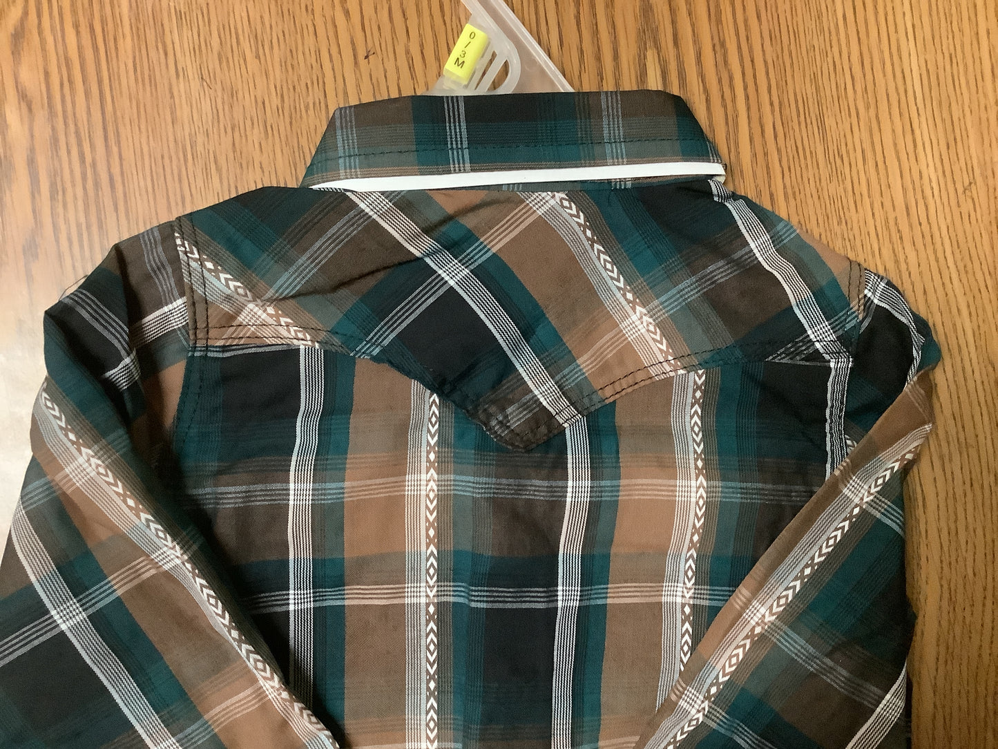 Shirts Kids Wrangler Boys Plaid Snap Up