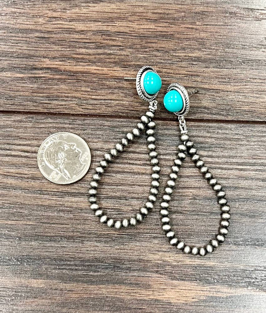 Handmade Navajo Bead Post earrings 725927