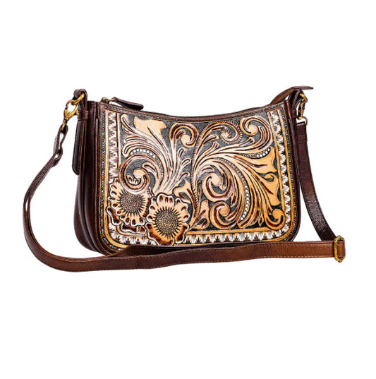 Purses Myra Bag Whitley Way Hand-Tooled Bag S-9298