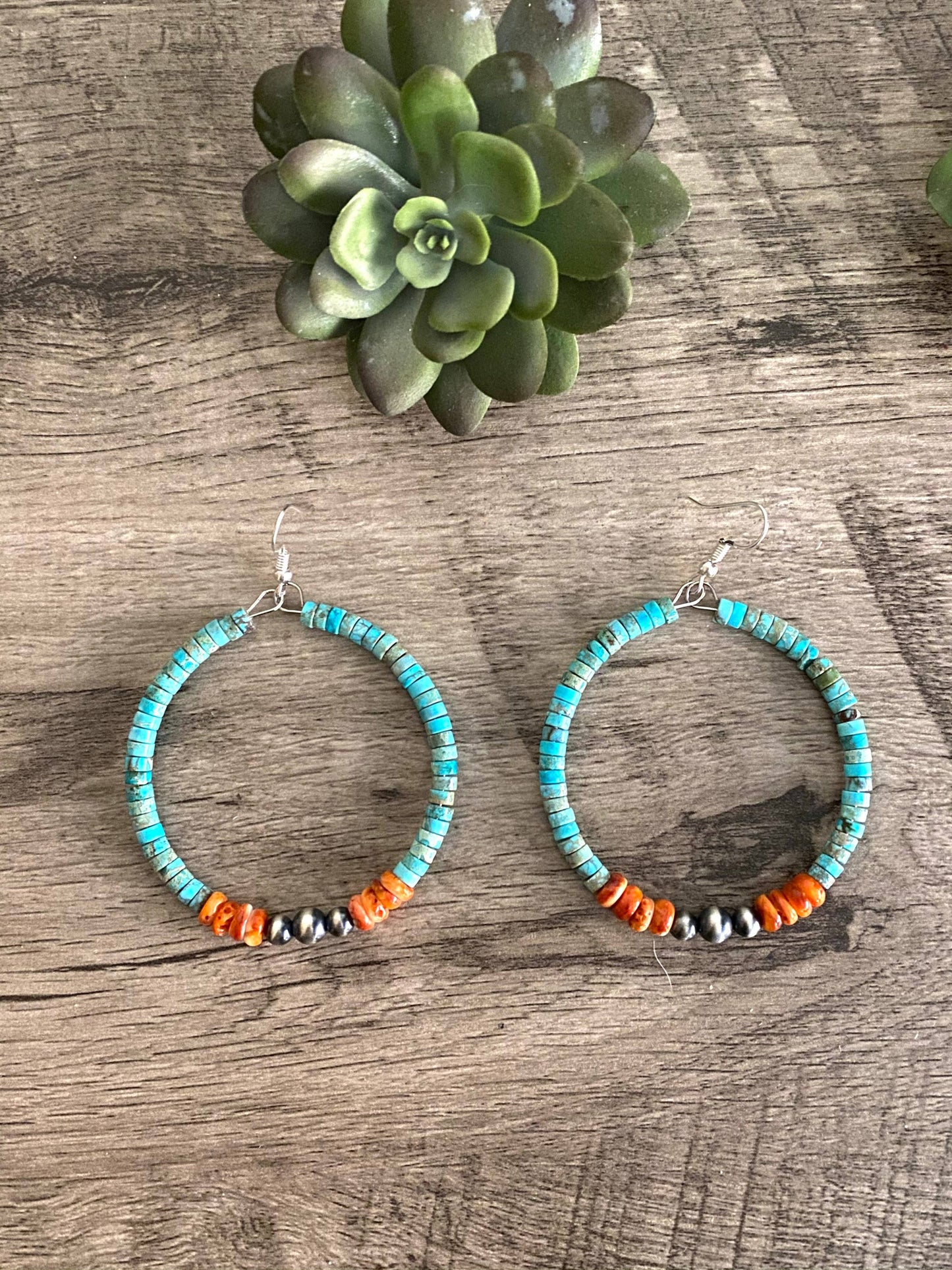 Vibrante hoop - summer Sterling Silver Pearls hoop earrings