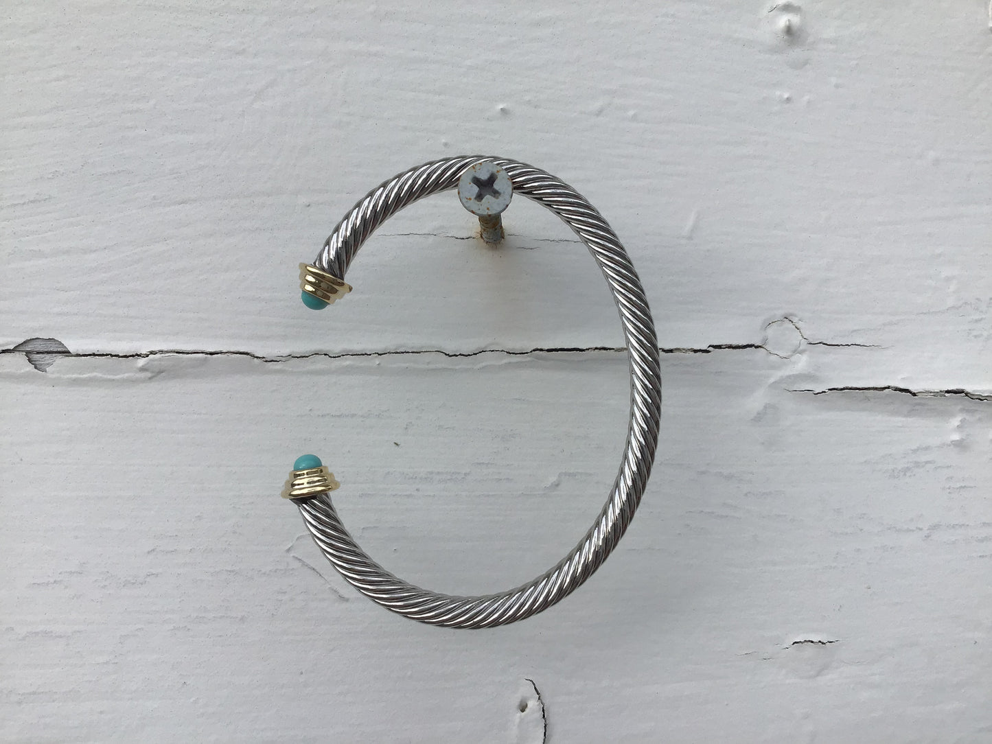 Jewelry MX Turquoise Cable Cuff Bracelet JB5062