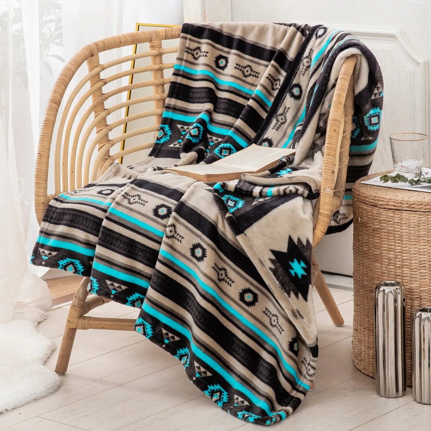 Bedding Pillows Blankets Stella Aztec Throw Blanket 059-1759